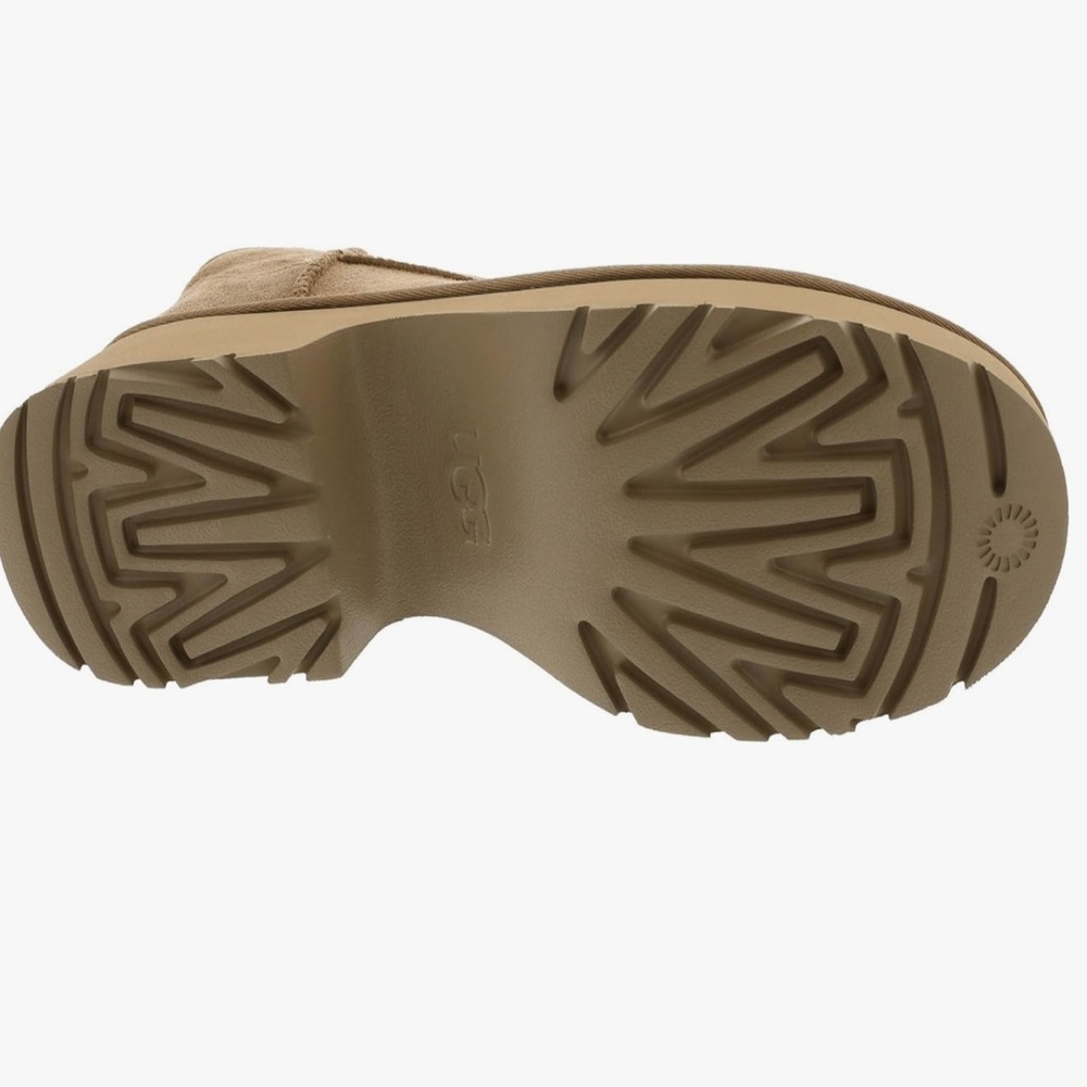 🥠 New-UGG Women's mini heights suede ankle chestnut Platform Winter Boots - Picture 4 of 7